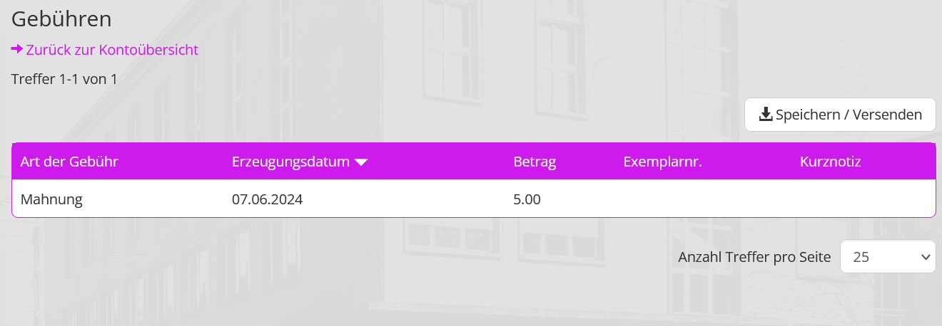 Ich habe ein Dokument zu spät zurückgegeben. Muss ich eine Gebühr bezahlen?